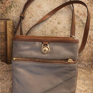 Michael Kors Brown and Gray Crossbody Bag